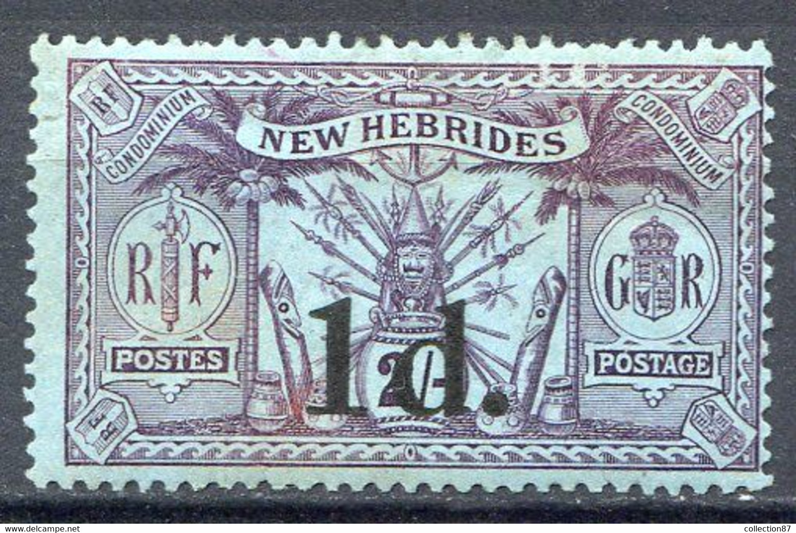 Réf 54 CL2 < -- NOUVELLES HEBRIDES < Yvert N° 66 * Neuf Ch. - Scan Détaillé Pour Le Dos - Unused Stamps