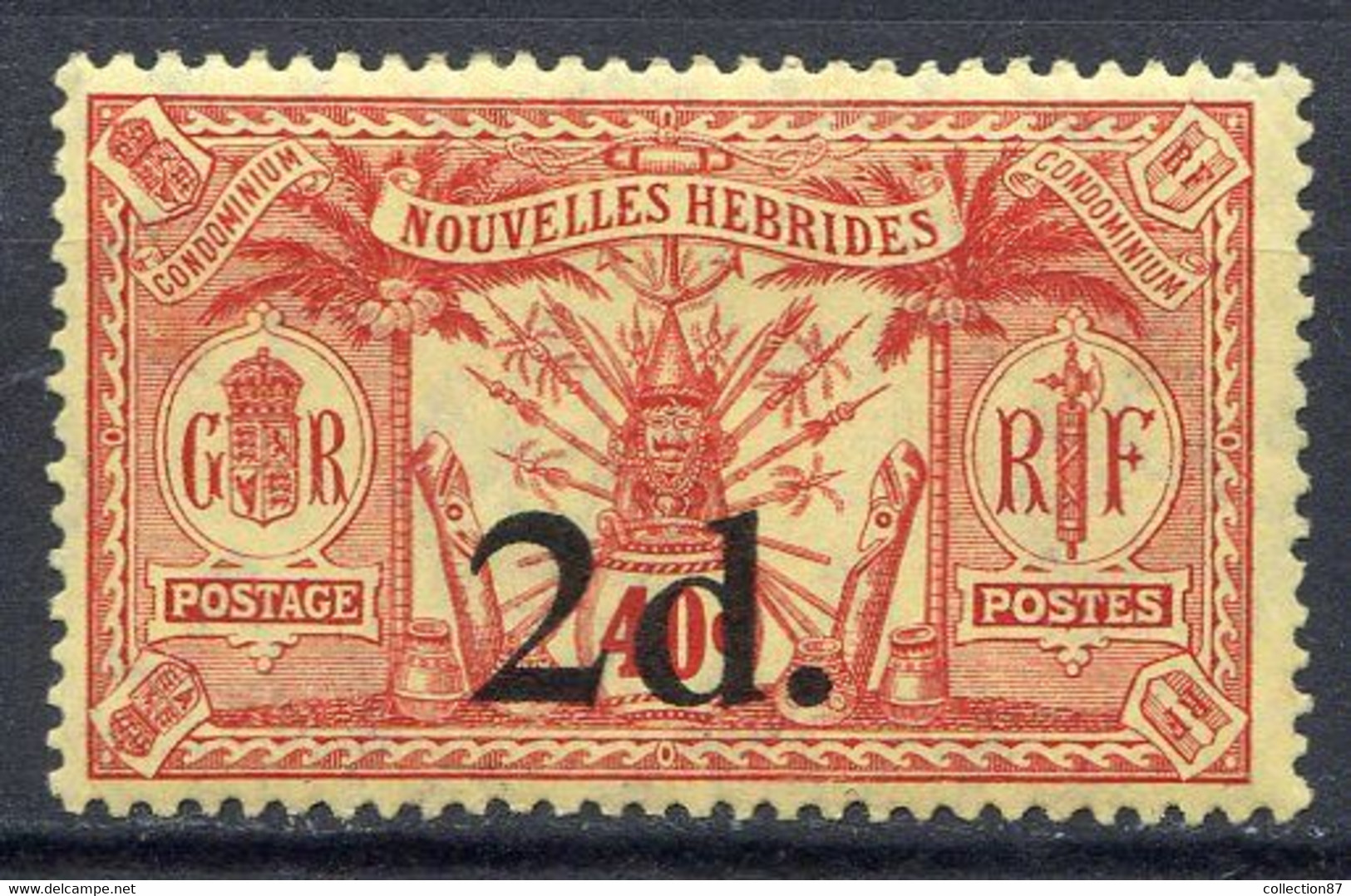 Réf 54 CL2 < -- NOUVELLES HEBRIDES < Yvert N° 68 * Neuf Ch. - Scan Détaillé Pour Le Dos - Unused Stamps