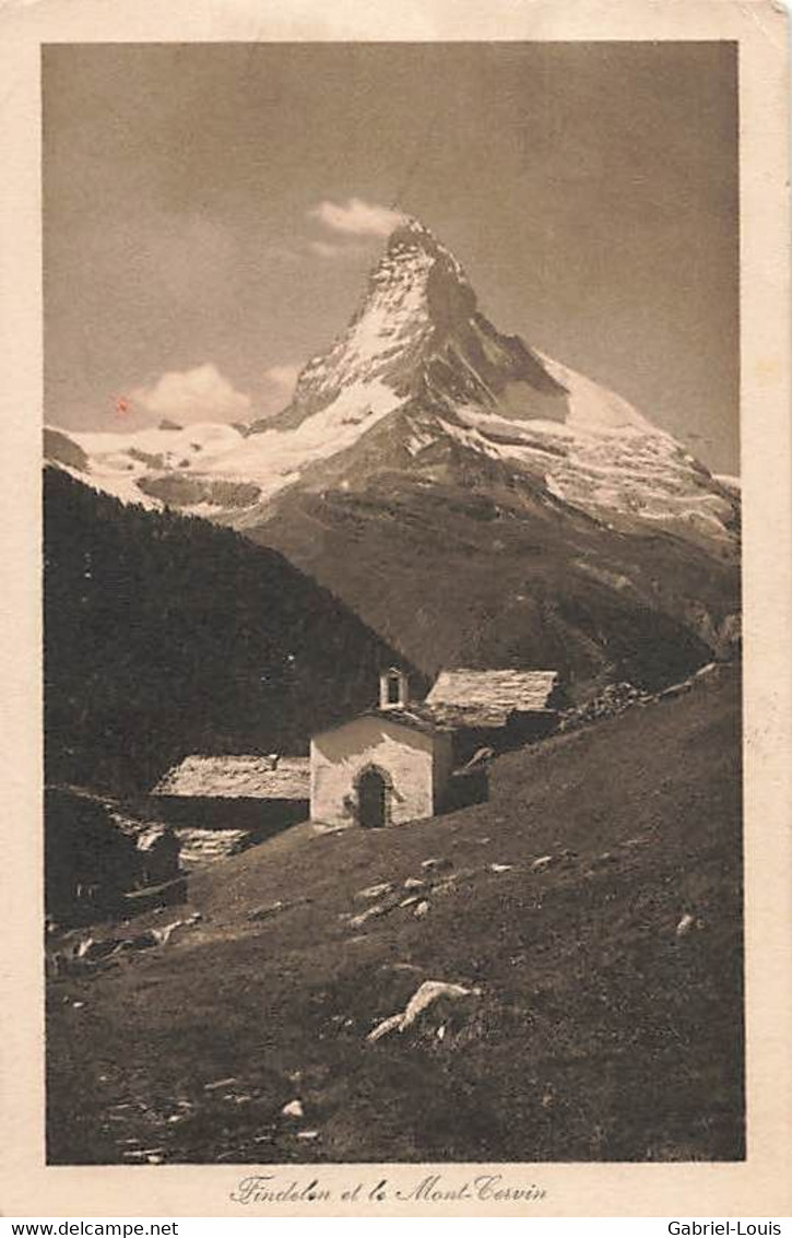 Zermatt Matterhorn Findelen Et Le Mont Cervin 1920 - Zermatt