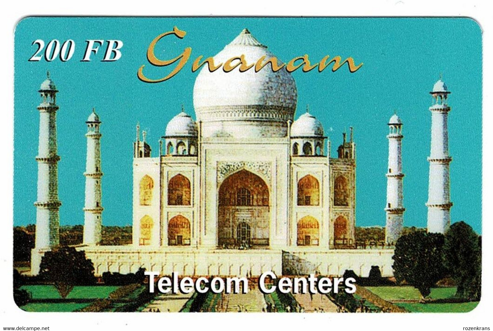 India Taj Mahal 1999 Telefoonkaart Telecarte PHONECARD Tarjeta Telecard TELEFONKARTE Belgium - Paysages