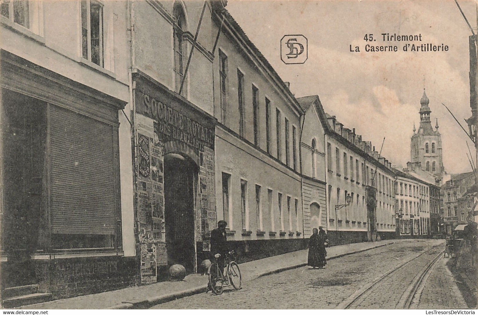 Belgique - Tirlemont - La Caserne D'artillerie - Animé - Vélo - Edit. S.D. - Oblitéré 1911  - Carte Postale Ancienne - Tienen