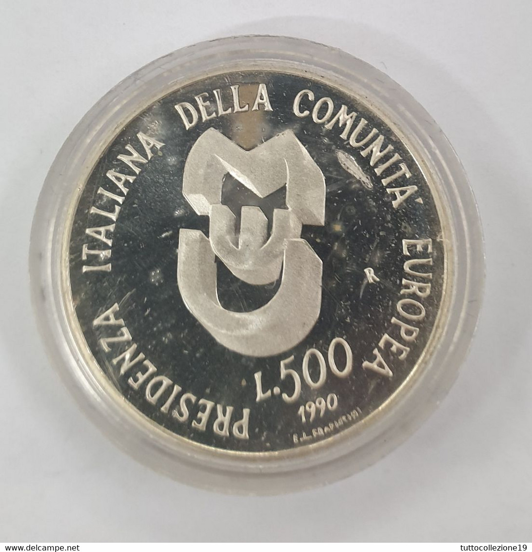 MONETA L.500 ARGENTO PRESIDENZA ITALIANA CEE - Gedenkmünzen
