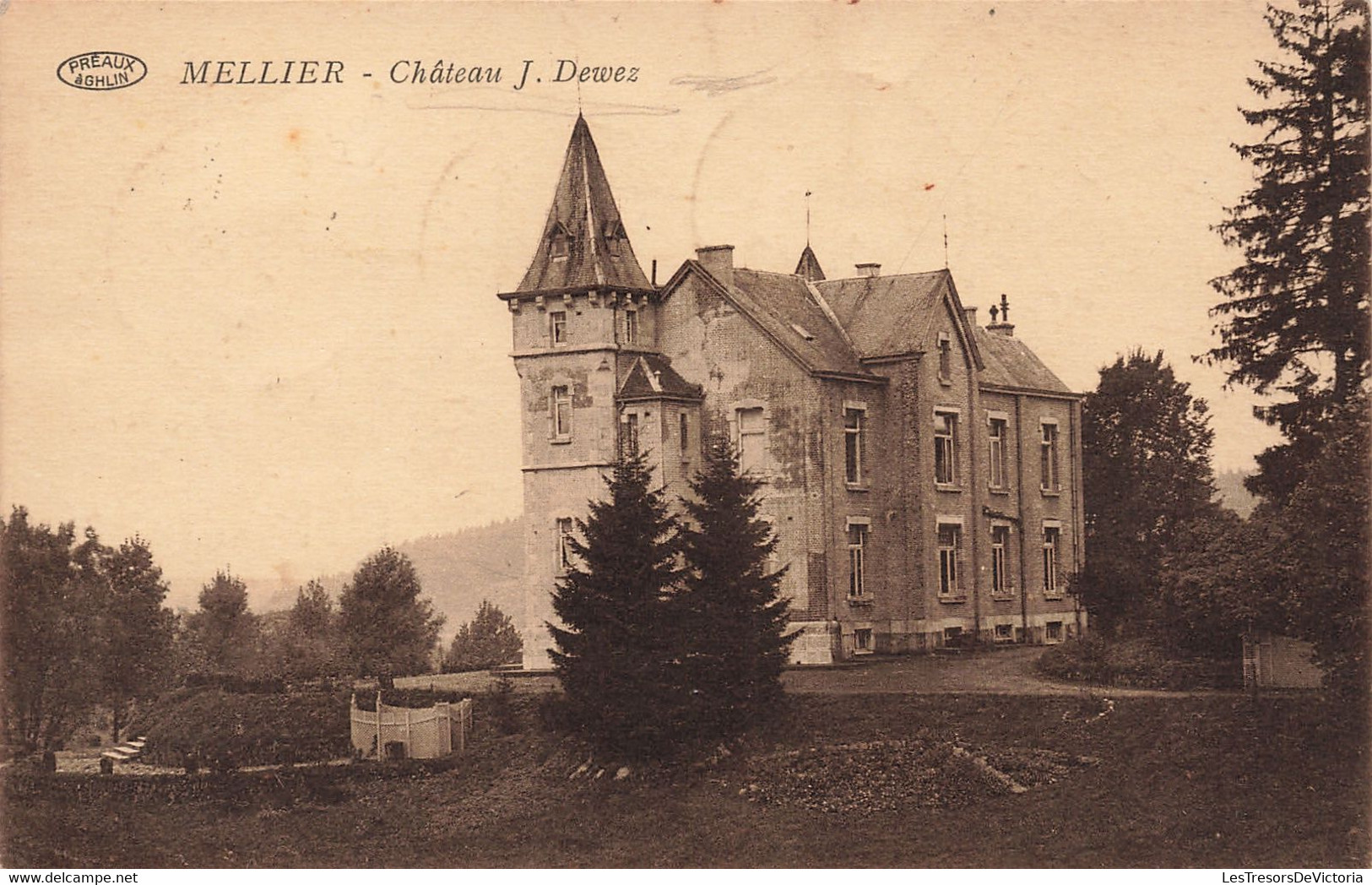 Belgique - Mellier - Château J. Dewez - Edit. J. Nicolas Sonet - Préaux  - Carte Postale Ancienne - Neufchateau