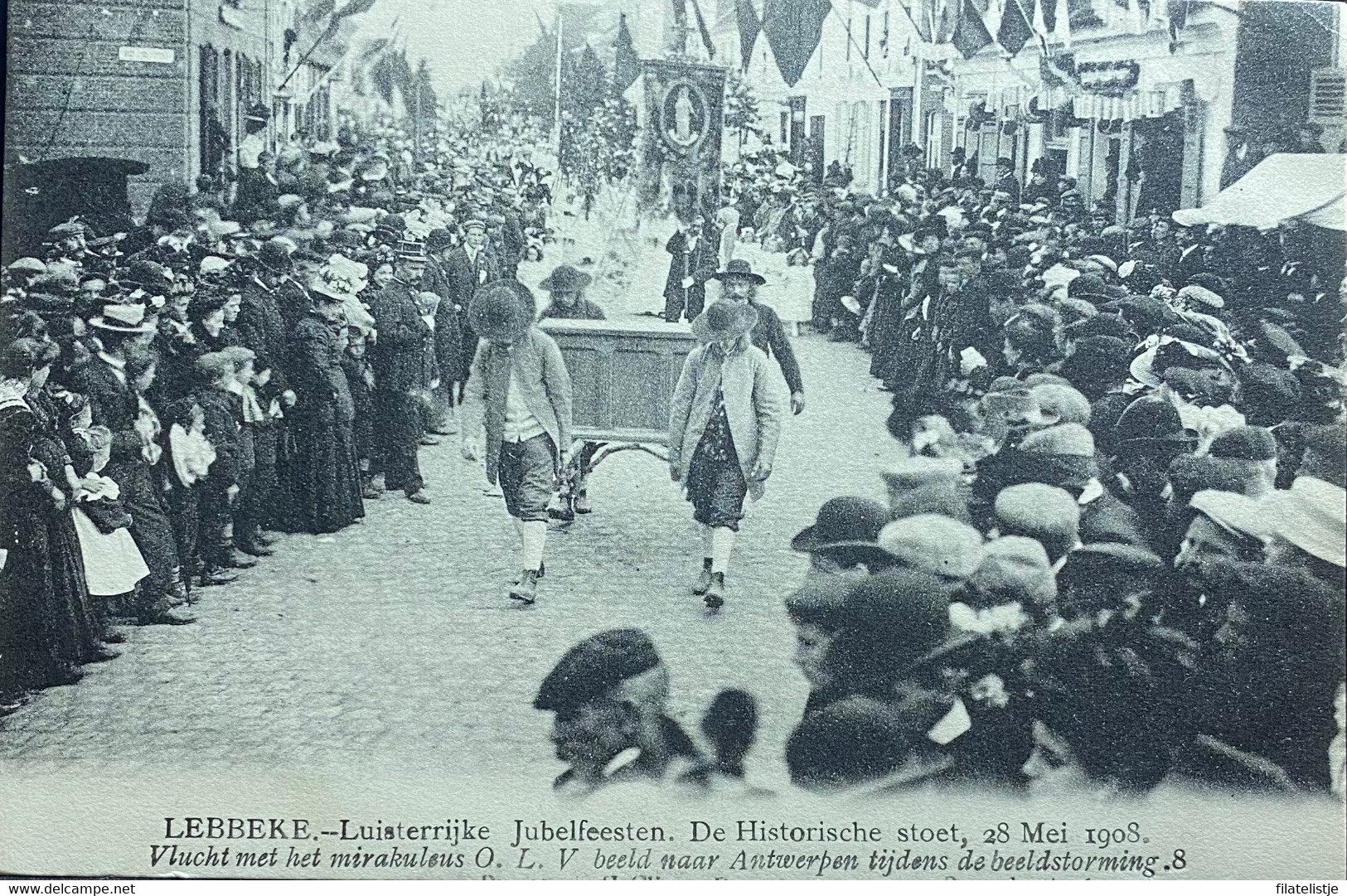 Lebbeke De Historische Stoet 1908  3 Kaarten - Lebbeke