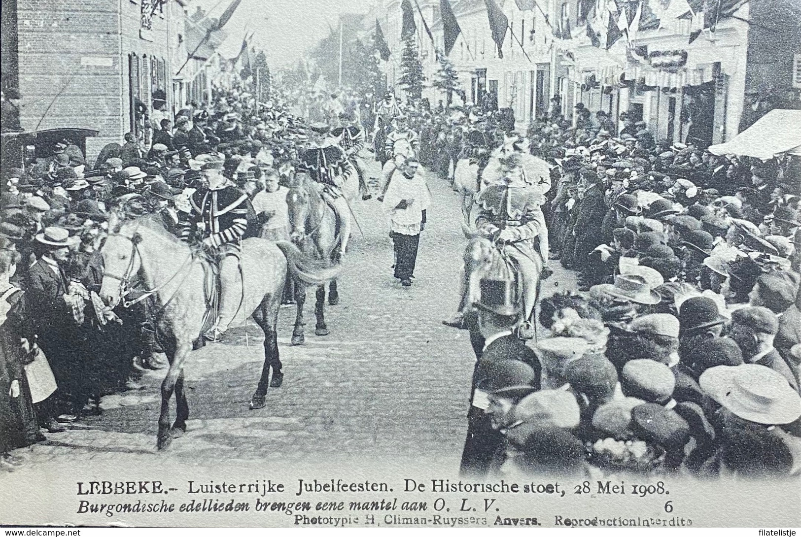 Lebbeke De Historische Stoet 1908  3 Kaarten - Lebbeke