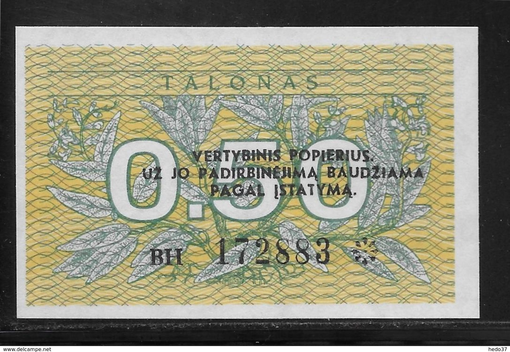 Lituanie - 0,50 Talonas -  Pick N°31b  - NEUF - Lituania