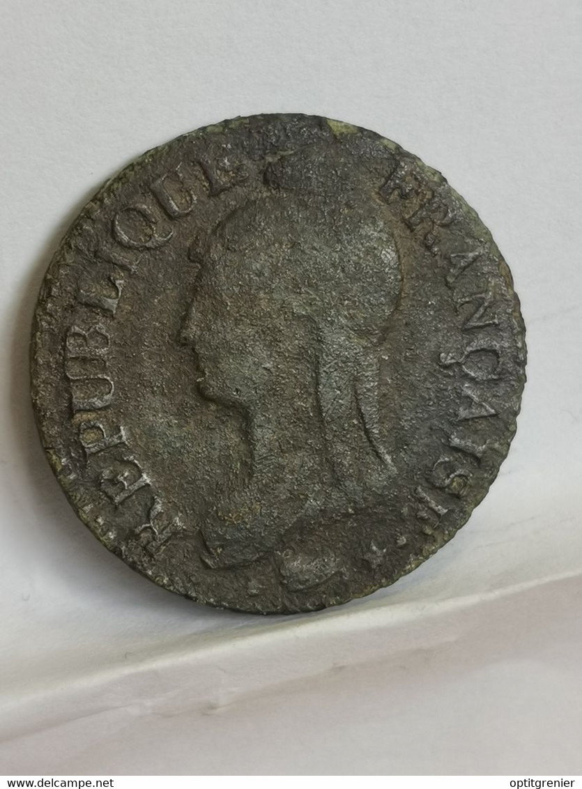 5 CENTIMES DUPRE GRAND MODULE AN 8 BB STRASBOURG / FRANCE - 1792-1804 Erste Französische Republik