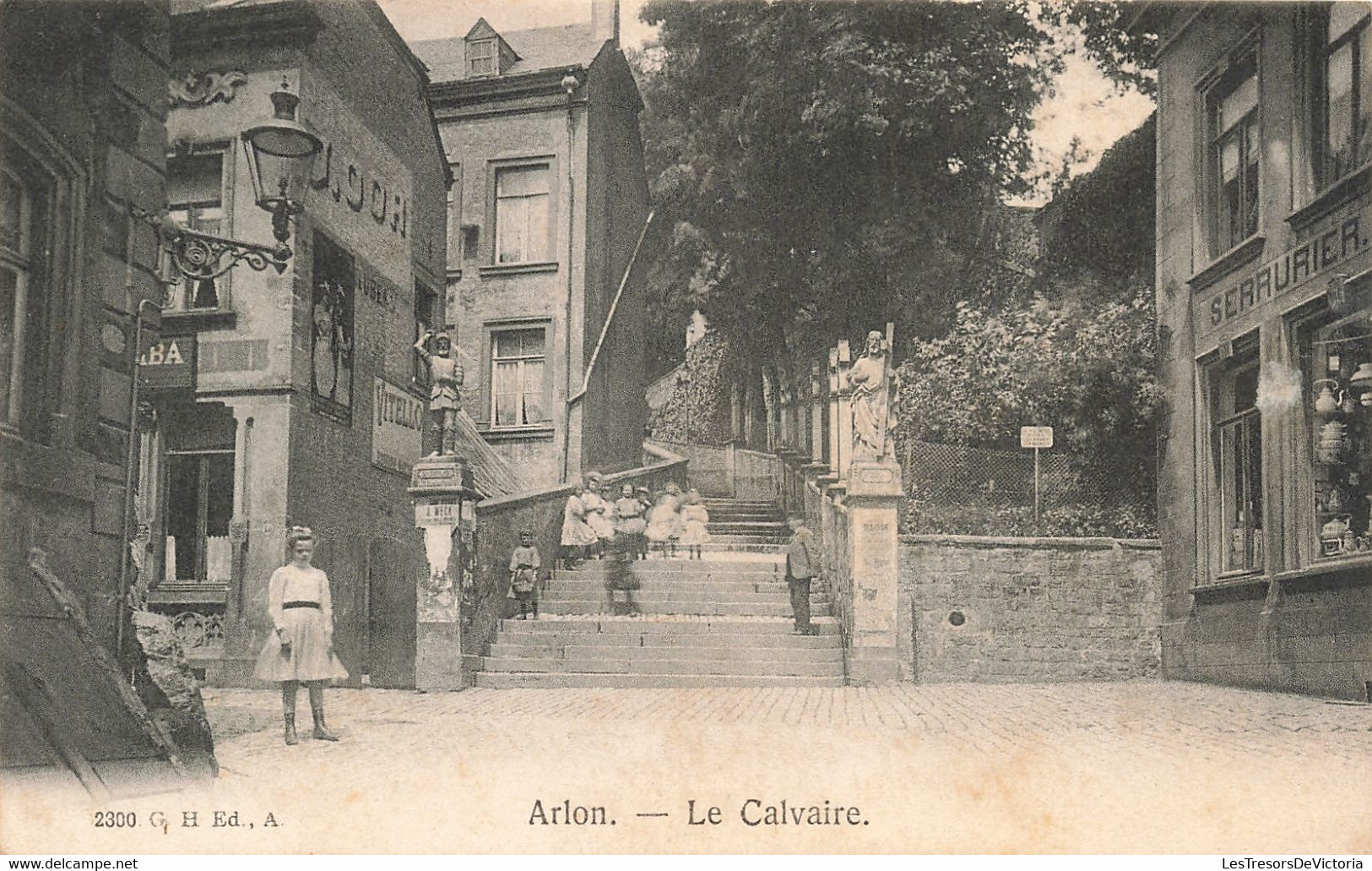 Belgique - Arlon - La Calvaire - Edit. G.H. - Animé - Oblitéré Arlon 1906 - Serrurier - Carte Postale Ancienne - Aarlen