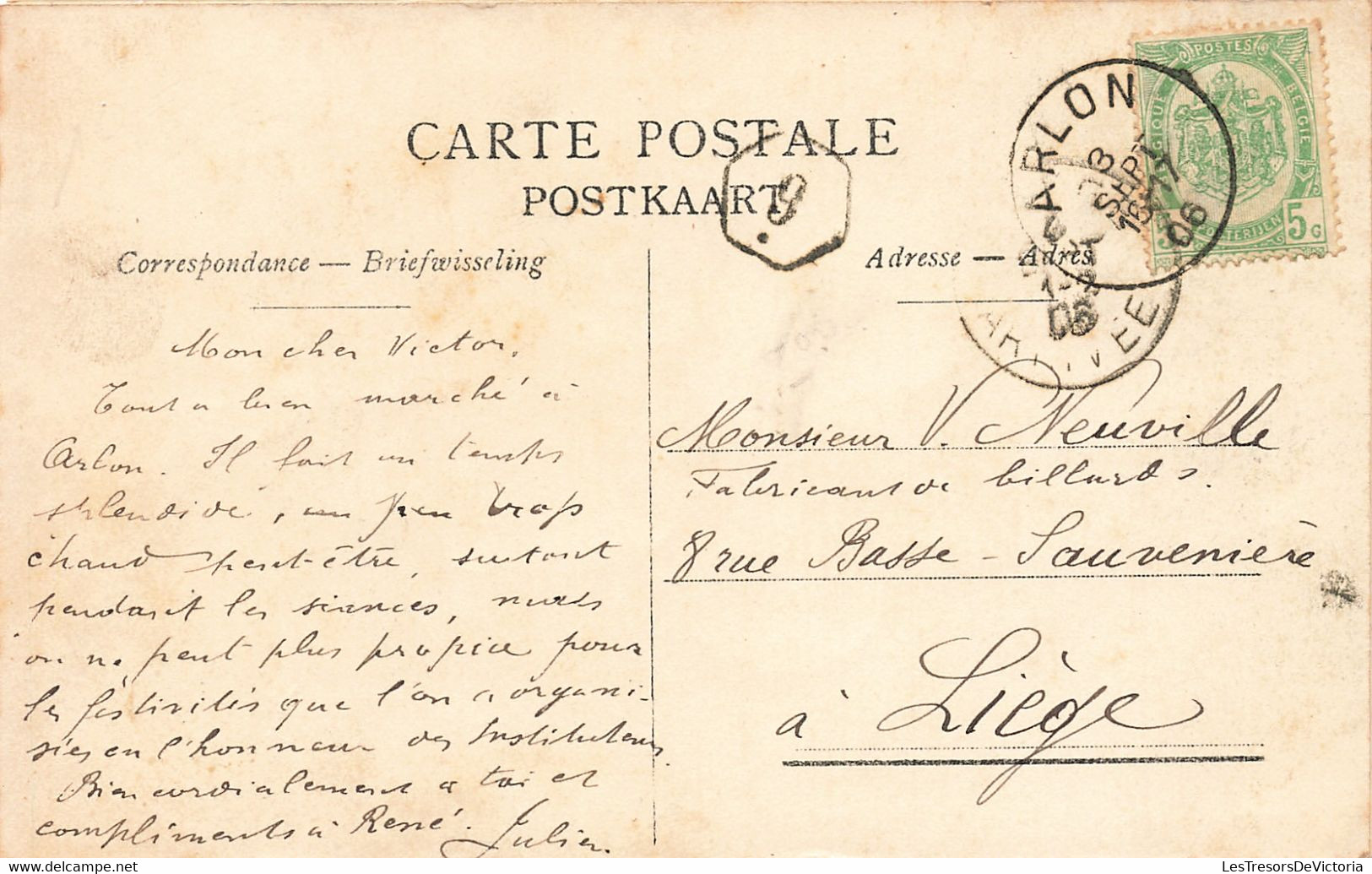Belgique - Arlon - La Calvaire - Edit. G.H. - Animé - Oblitéré Arlon 1906 - Serrurier - Carte Postale Ancienne - Arlon