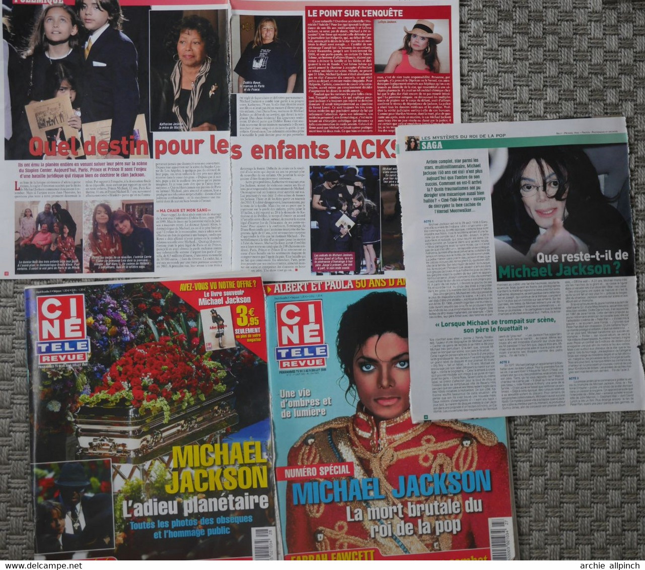 2 Ciné Télé Revue Et Coupure Presse Michael JACKSON - Afiches & Pósters