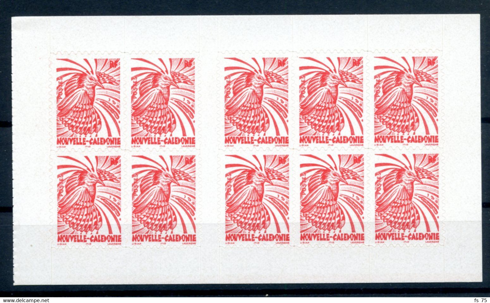 NOUVELLE CALEDONIE N°748 CAGOU - CARNET DE 10 TIMBRES - Nuovi