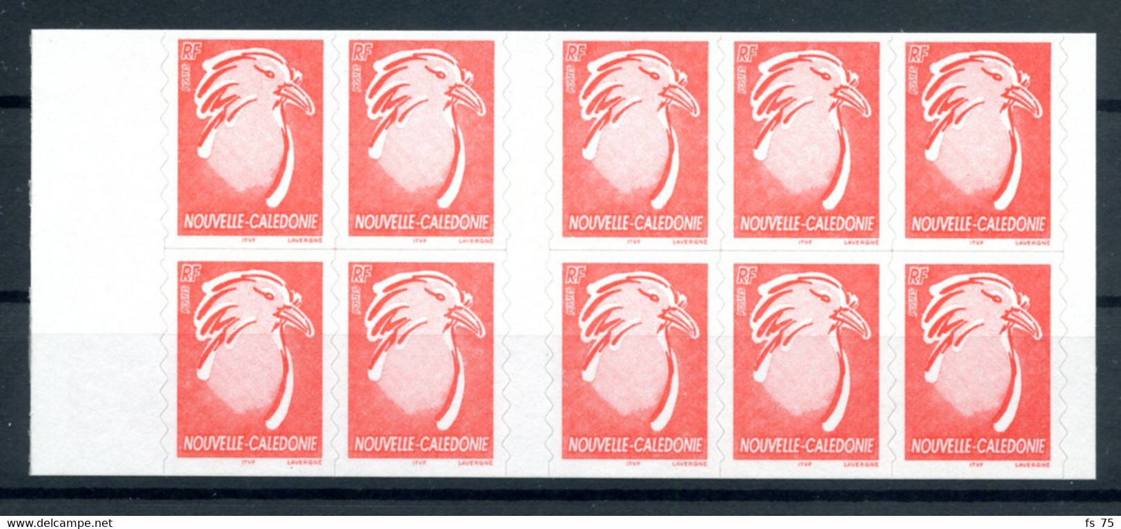 NOUVELLE CALEDONIE N°894 CAGOU - CARNET DE 10 TIMBRES - Unused Stamps