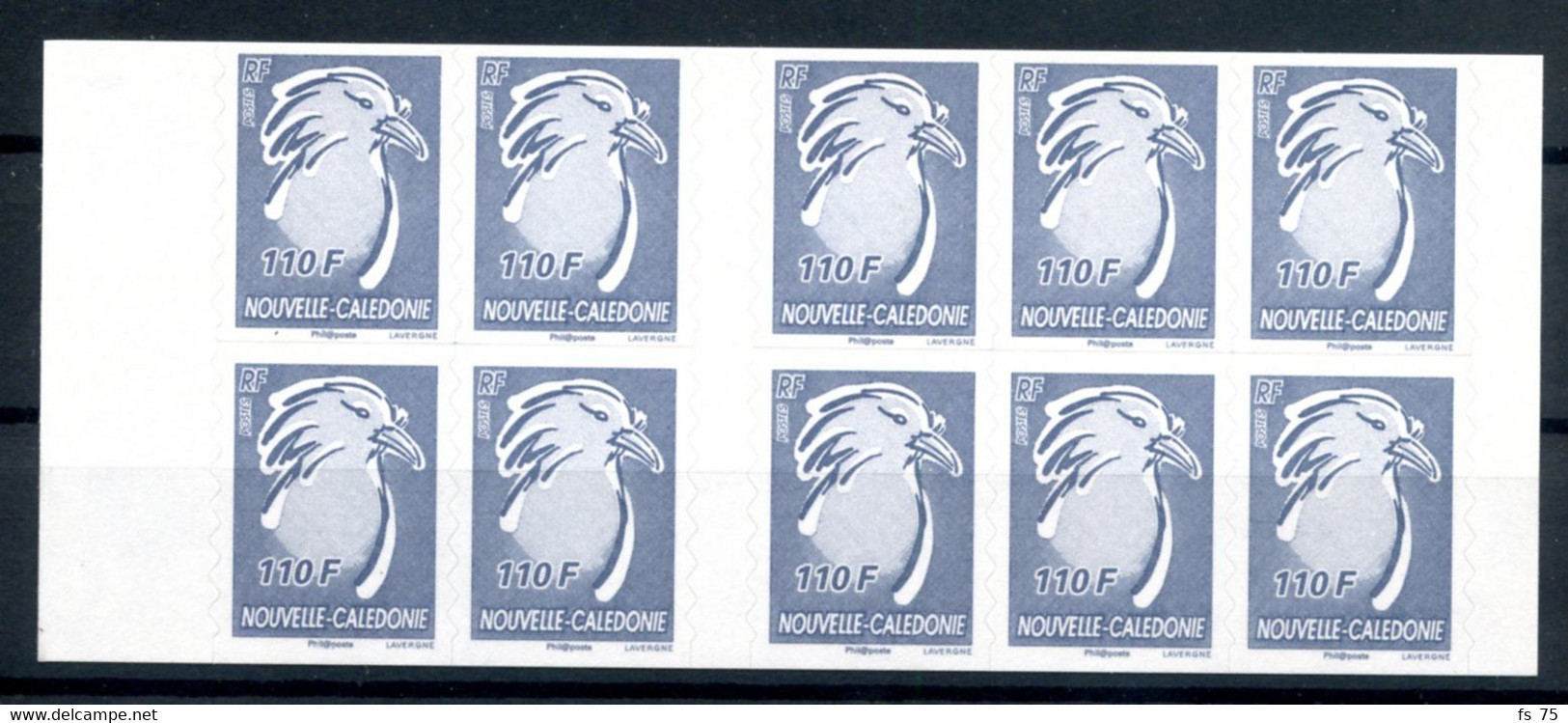 NOUVELLE CALEDONIE N°976 CAGOU - CARNET DE 10 TIMBRES - Unused Stamps