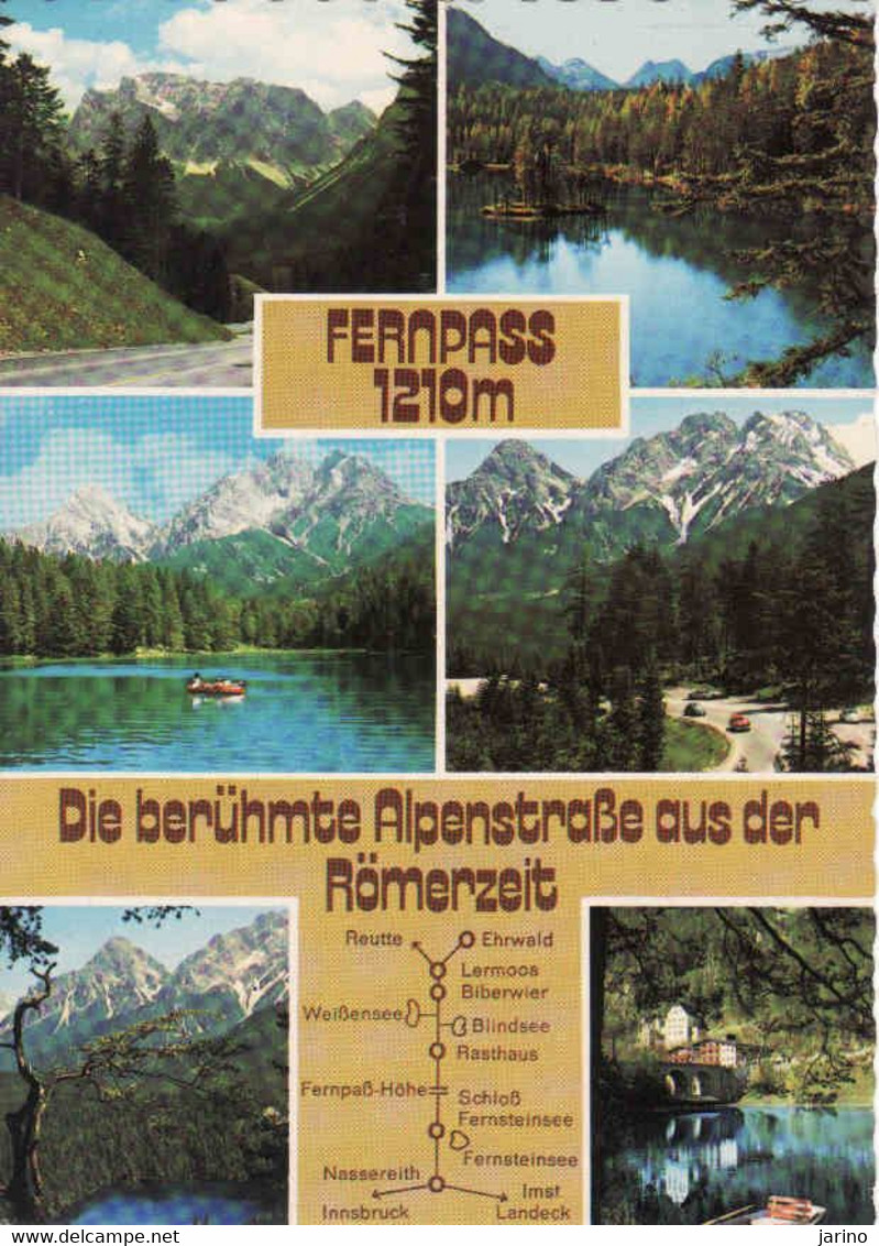 Österreich, Tirol, Fernpass, Lermoos,  Alpenstarsse Aus Der Roemerzeit, Bezirk Reutte, Gebraucht - Lermoos