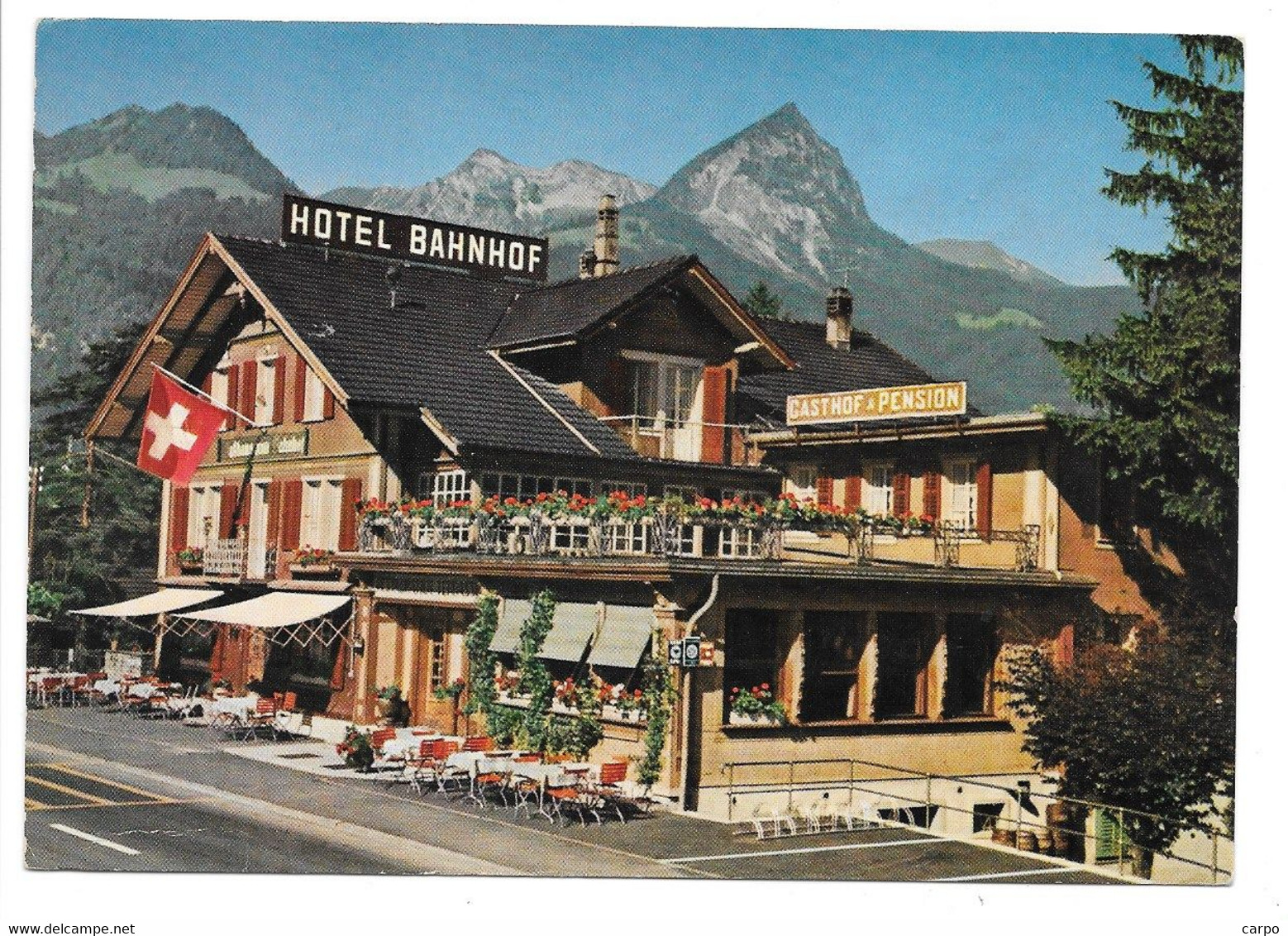 Giswil - Hotel Bahnhof. (Carte Menu) - Giswil