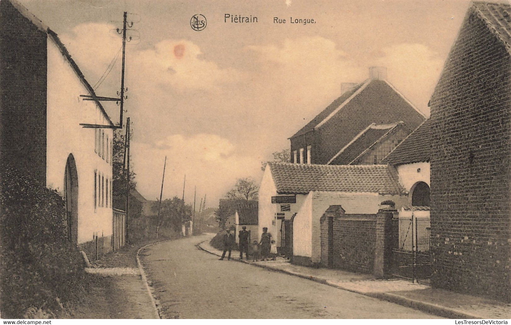 Belgique - Piétrain - Rue Longue - Edit.J. Leberger - Nels - Animé - Carte Photo Ancienne - Jodoigne