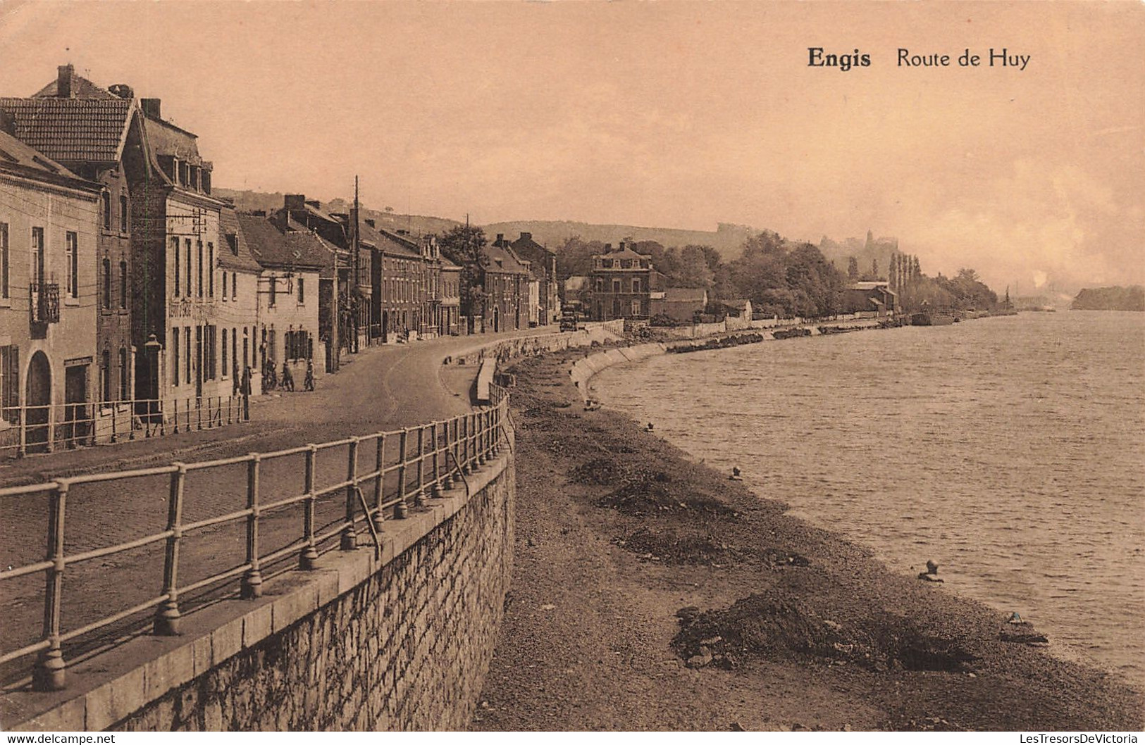 Belgique - Engis - Route De Huy - Edit. Vve Coune - Canal - Carte Postale Ancienne - Hoei