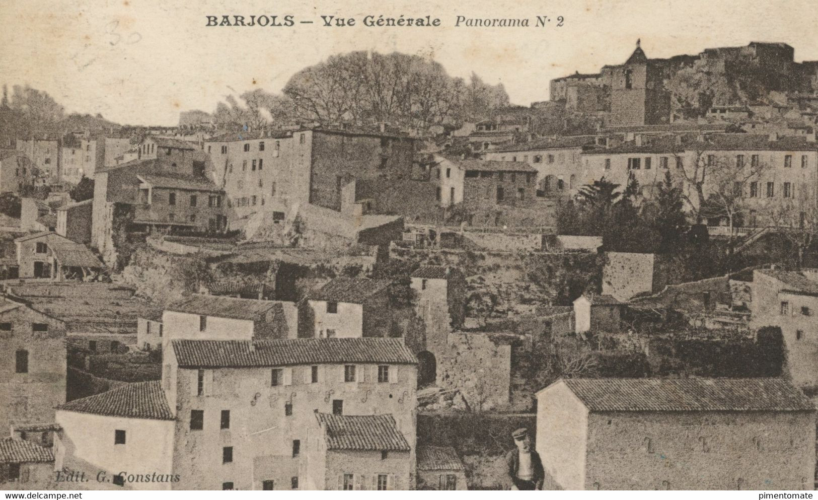 BARJOLS VUE GENERALE PANORAMA N°2 1927 - Barjols