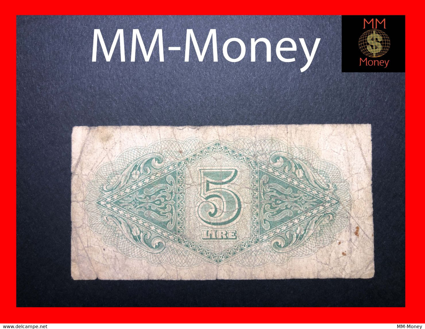 LIBYA 5 Lire  1943  P. M 3   Fine - Libyen