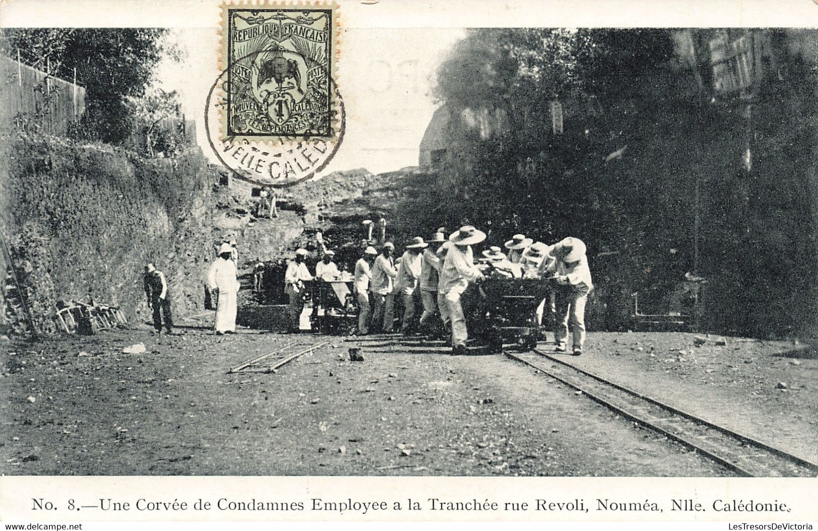 Nouvelle Calédonie - Nouméa - Une Corvée De Condamnes Employee A La Tranchée Rue Revoli - Carte Postale Ancienne - Neukaledonien