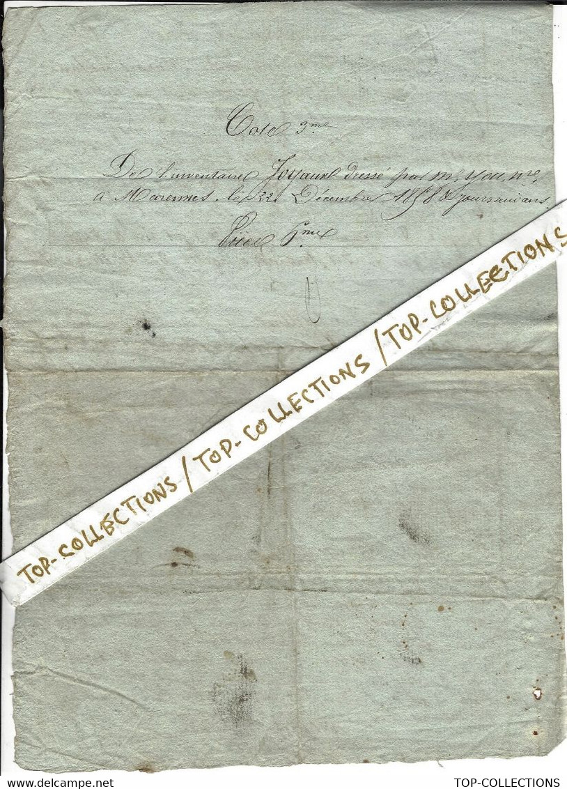 1802 ESTIMATION SEL SELS SALINES MARAIS SALANTS Charente St Just Luzac SUR 1 PAGE V.SCANS+HISTORIQUE - Documentos Históricos