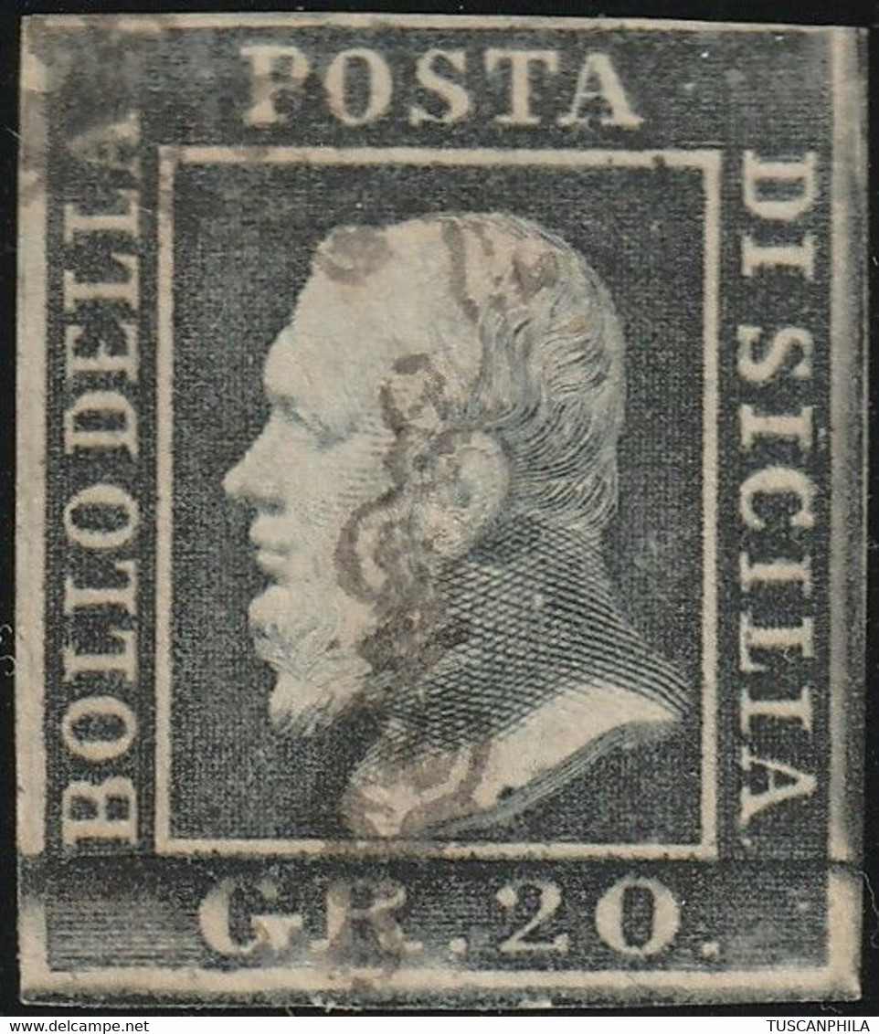 20 Gr. Sass 13 Usato Ben Marginato F. Esteso Em.D, Fiecchi Raro Spl - Sicilia