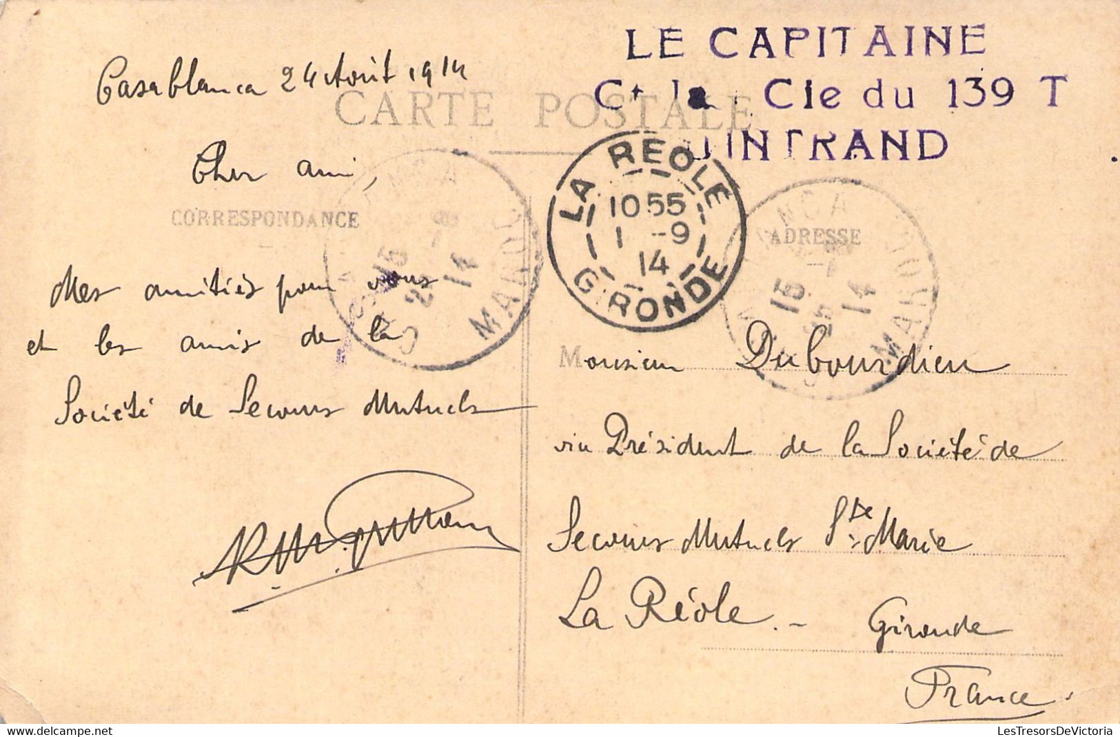 MAROC - CASABLANCA - Arrivée Du Général Moinier - Militaria - Carte Postale Ancienne - Casablanca