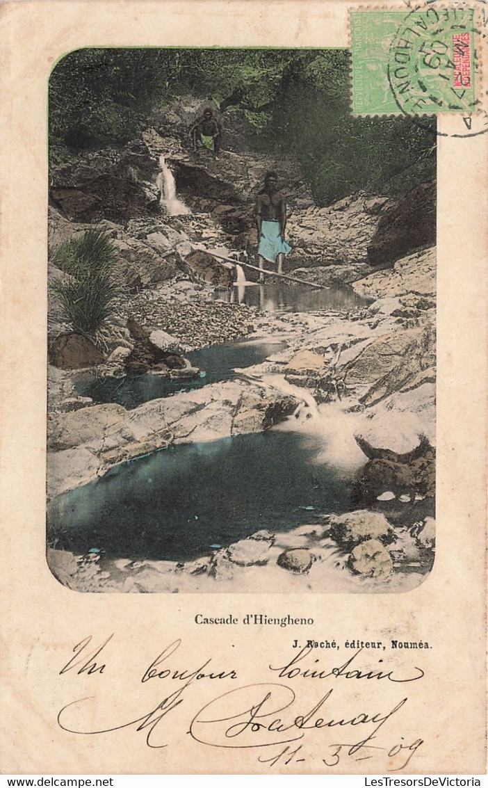 Nouvelle Calédonie - Cascade D'Hiengheno - Edit. J. Raché - Colorisé - Rare - Animé - Carte Postale Ancienne - New Caledonia