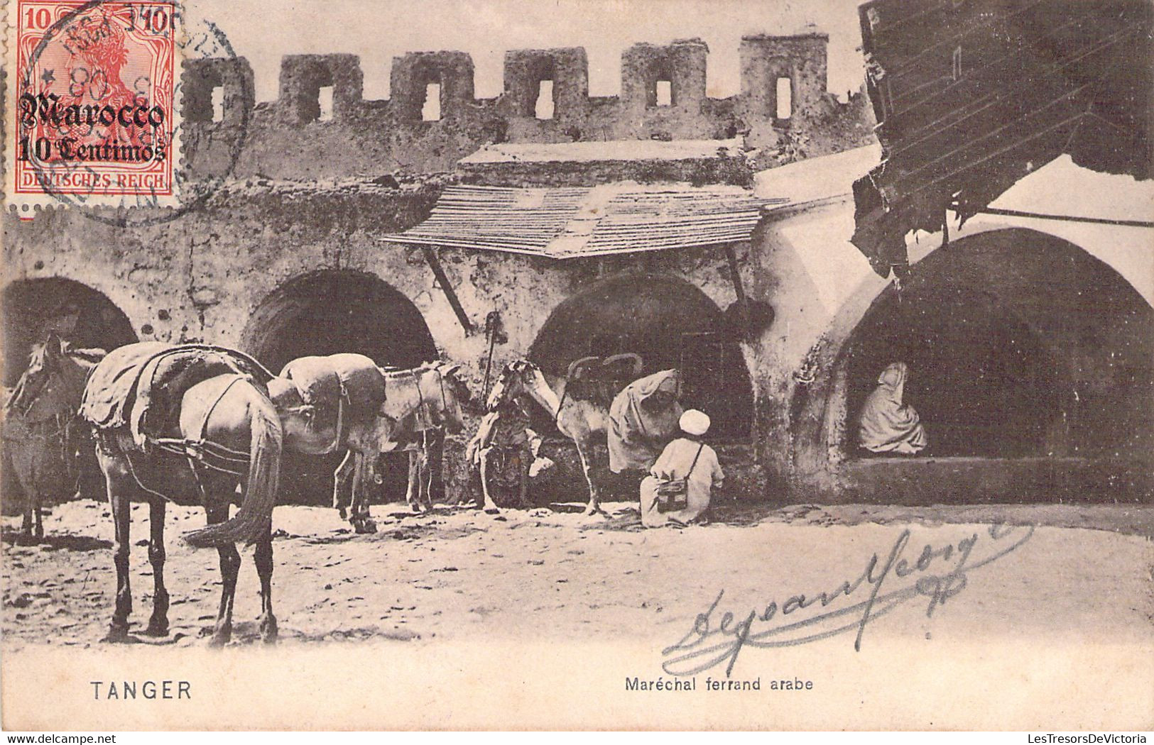 MAROC - TANGER - Maréchal Ferrand Arabe - Carte Postale Ancienne - Tanger