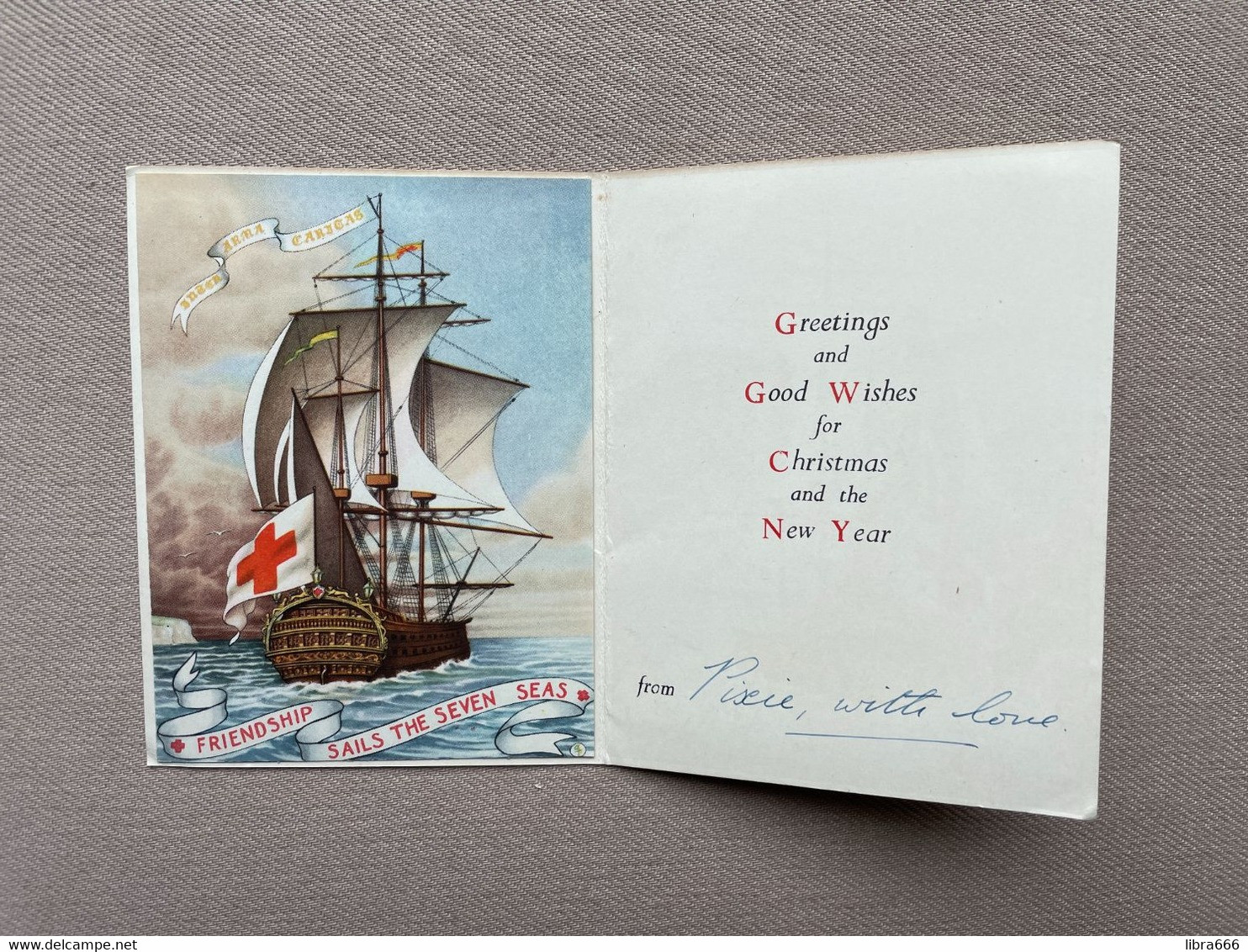 BRITISH RED CROSS SOCIETY - Friendship Sails The Seven Seas - Greetings And Good Wishes For Christmas And The New Year - Croce Rossa