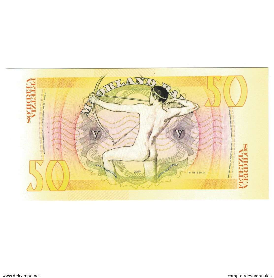 Billet, États-Unis, Billet Touristique, 2019, 50 VERDILOS MROKLAND BANK, NEUF - Unidentified