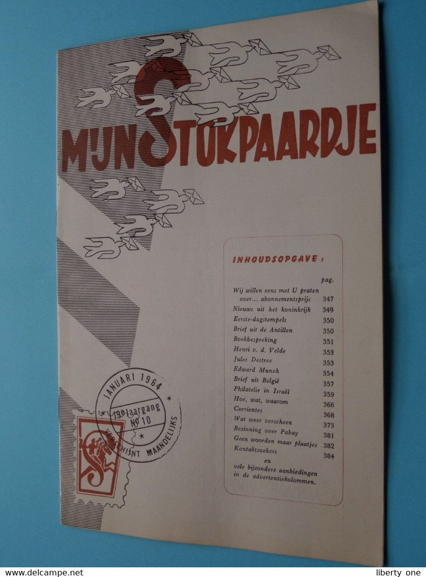 Mijn STOKPAARDJE > Maandblad Voor FILATELISTEN > Jan. 1964 ( Red. G. J. Peelen Den Haag - Uitg. De Postiljon ) NL ! - Verzamelaars