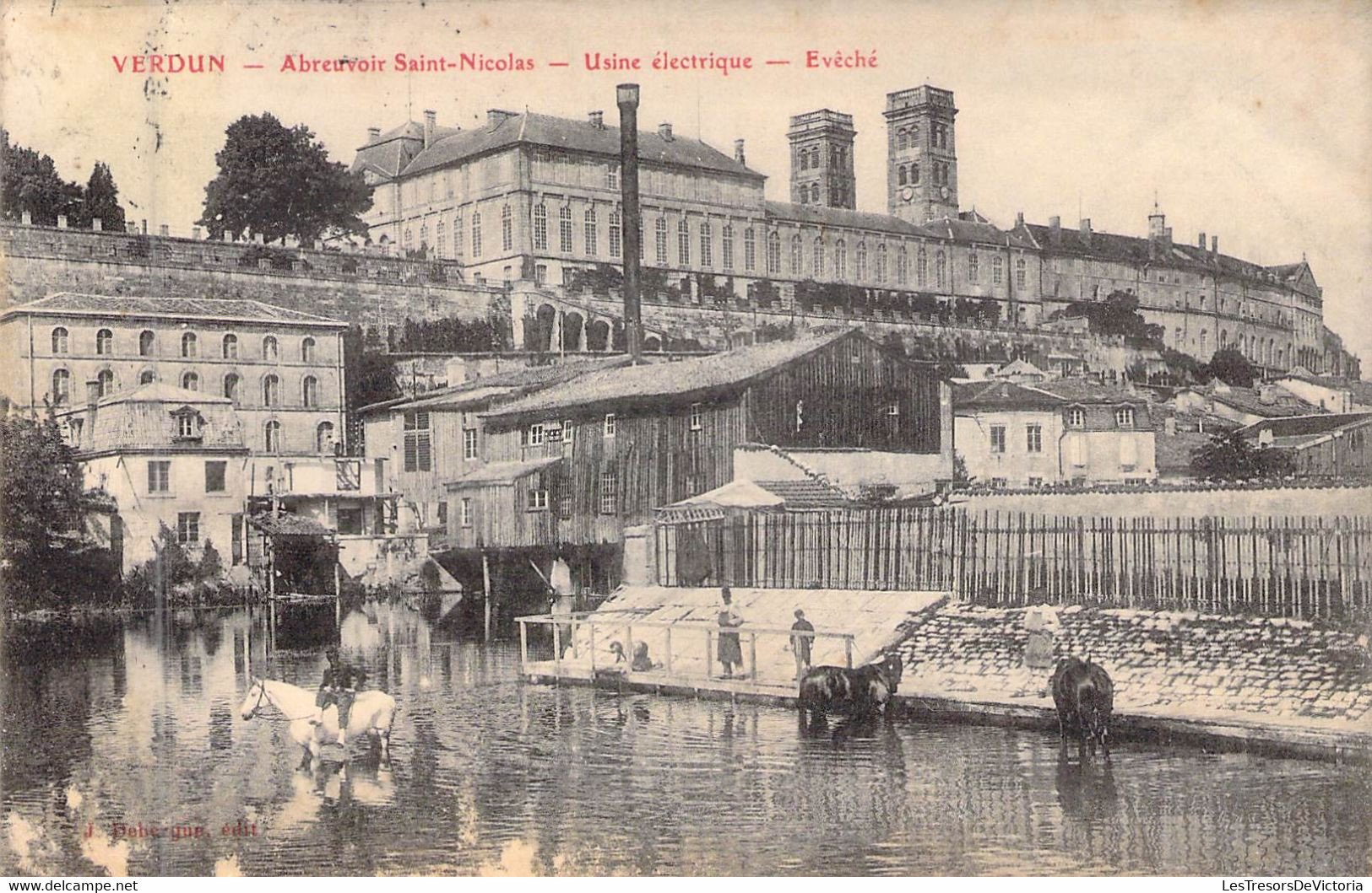 FRANCE - 55 - VERDUN - Abrevoir Saint Nicolas - Usine Electrique - Evèché - Editeur J Bebergue - Carte Postale Ancienne - Verdun