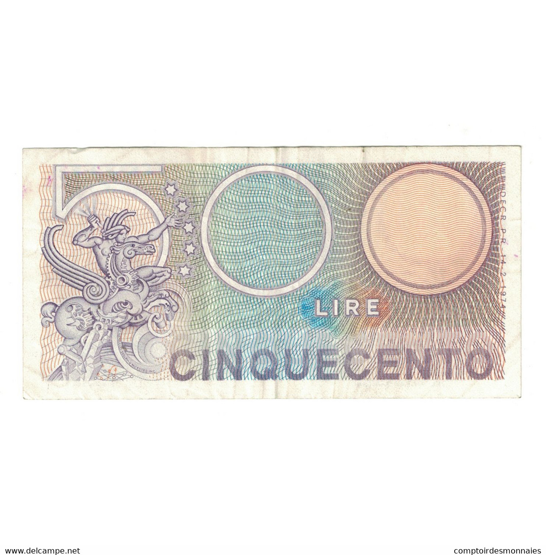 Billet, Italie, 500 Lire, 1974-1979, 1974-02-12, KM:94, TTB - 500 Liras