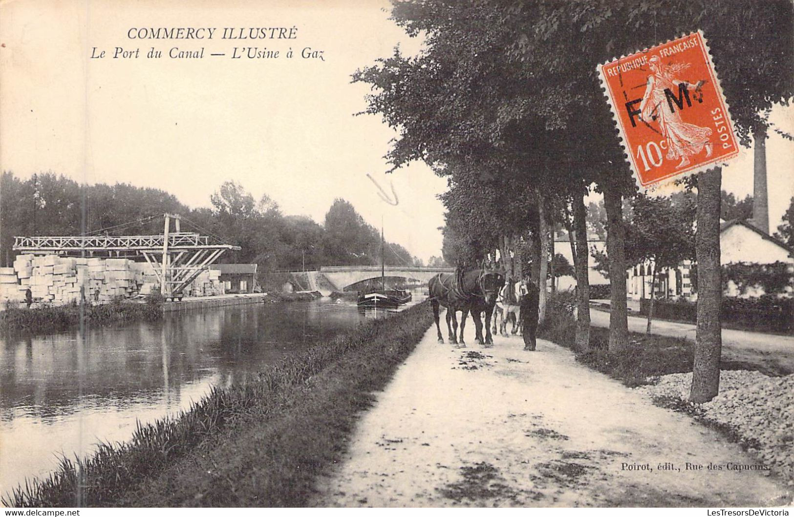FRANCE - 55 - COMMERCY - Le Port Du Canal - L'Usine à Gaz - Edit Poirot - Carte Postale Ancienne - Verdun