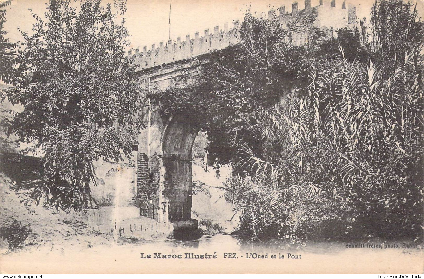 MAROC - Fez - Le Maroc Illustré- L'Oued Et Le Pont - Editeur : Schmitt Frères - Carte Postale Ancienne - Fez