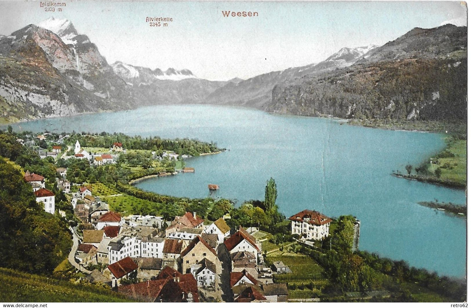 WEESEN ► Dorfansicht Mit Wallensee Anno 1907 - Weesen