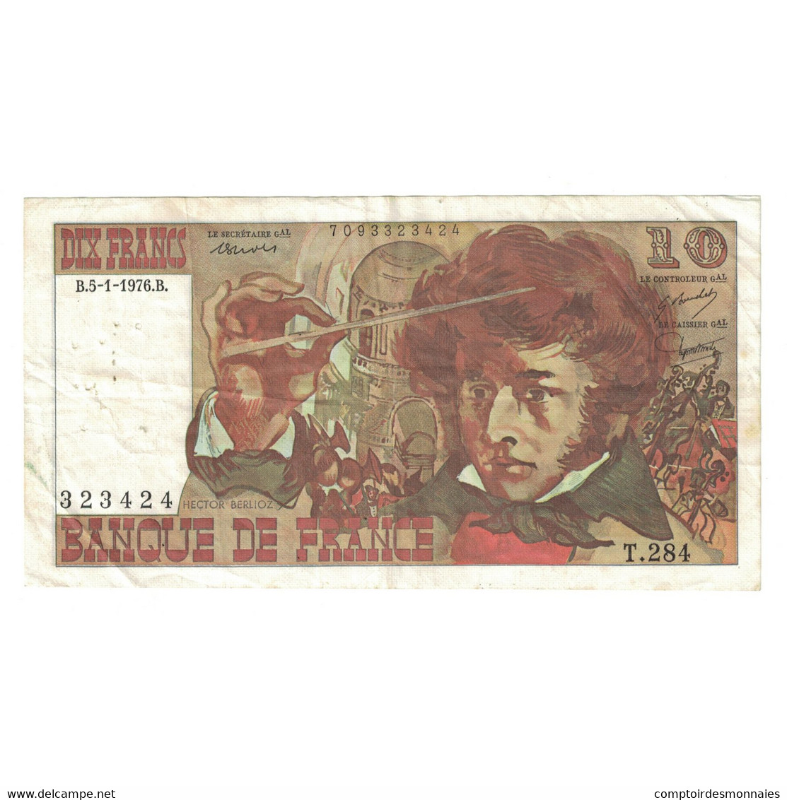France, 10 Francs, Berlioz, 1972, T.284323424, TTB, Fayette:63.17, KM:150c - 10 F 1972-1978 ''Berlioz''