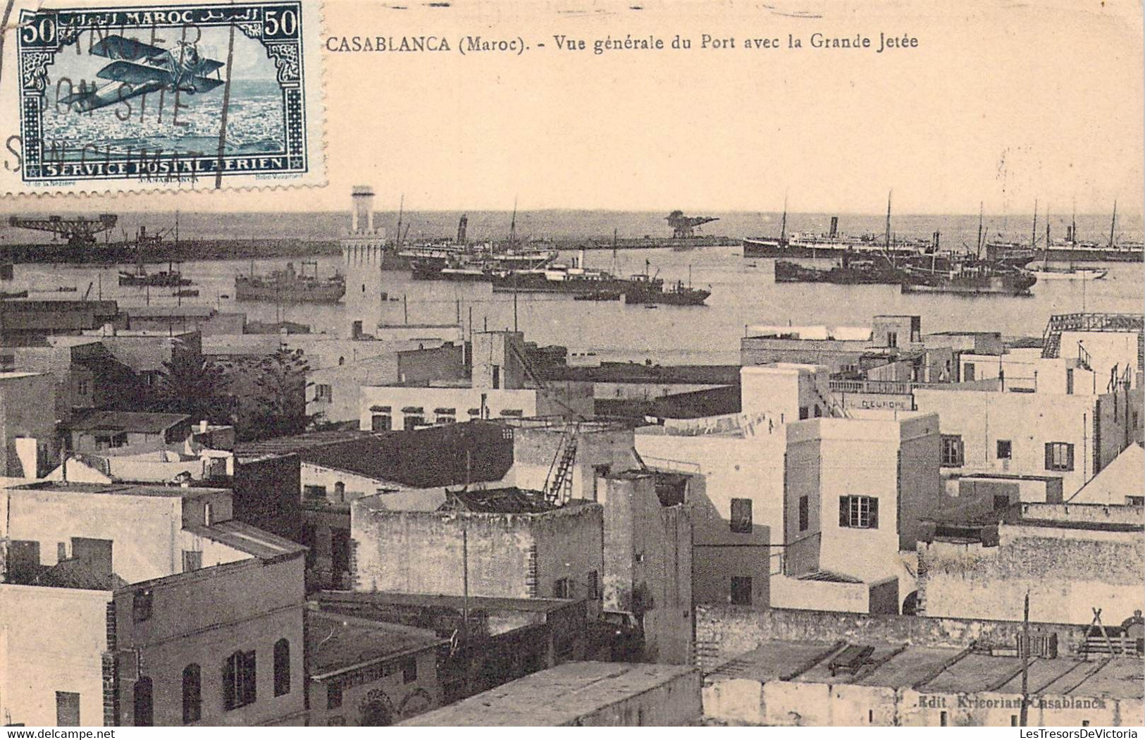 MAROC - Casablanca - Vue Générale Du Port Avec La Grande Jetée - Carte Postale Ancienne - Casablanca