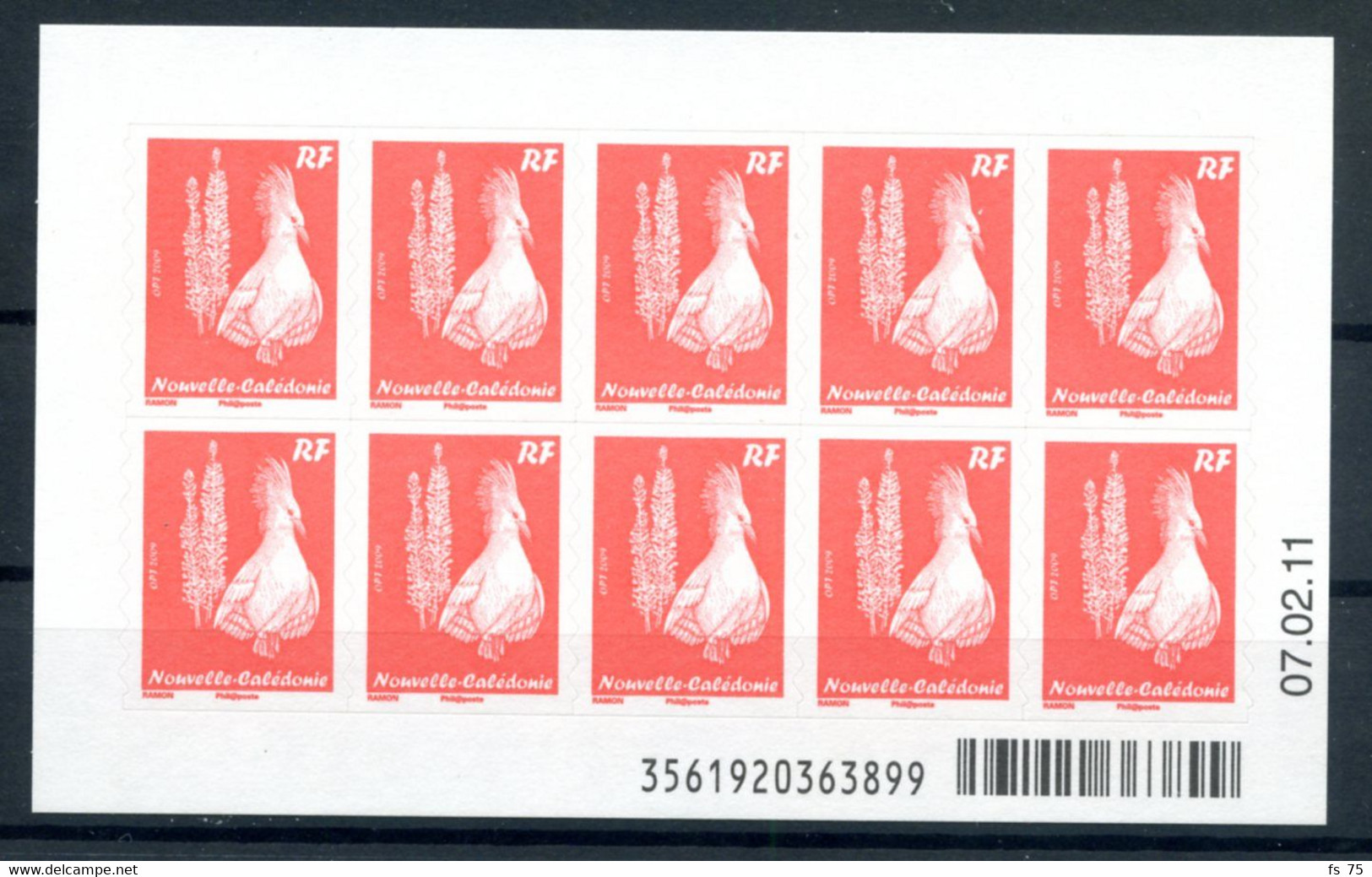 NOUVELLE CALEDONIE CAGOU CARNET N°1100-2 - Postzegelboekjes