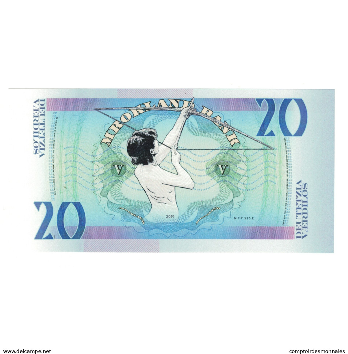 Billet, États-Unis, Billet Touristique, 2019, 20 VAERDILOS MROKLAND BANK, NEUF - A Identifier