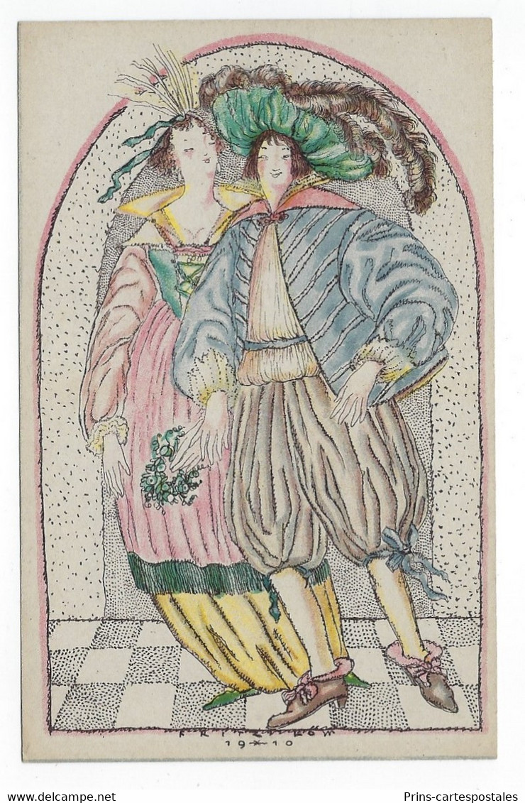 CPA Wiener Werkstätte Artiste Frederike Löw N° 1001 - Wiener Werkstaetten