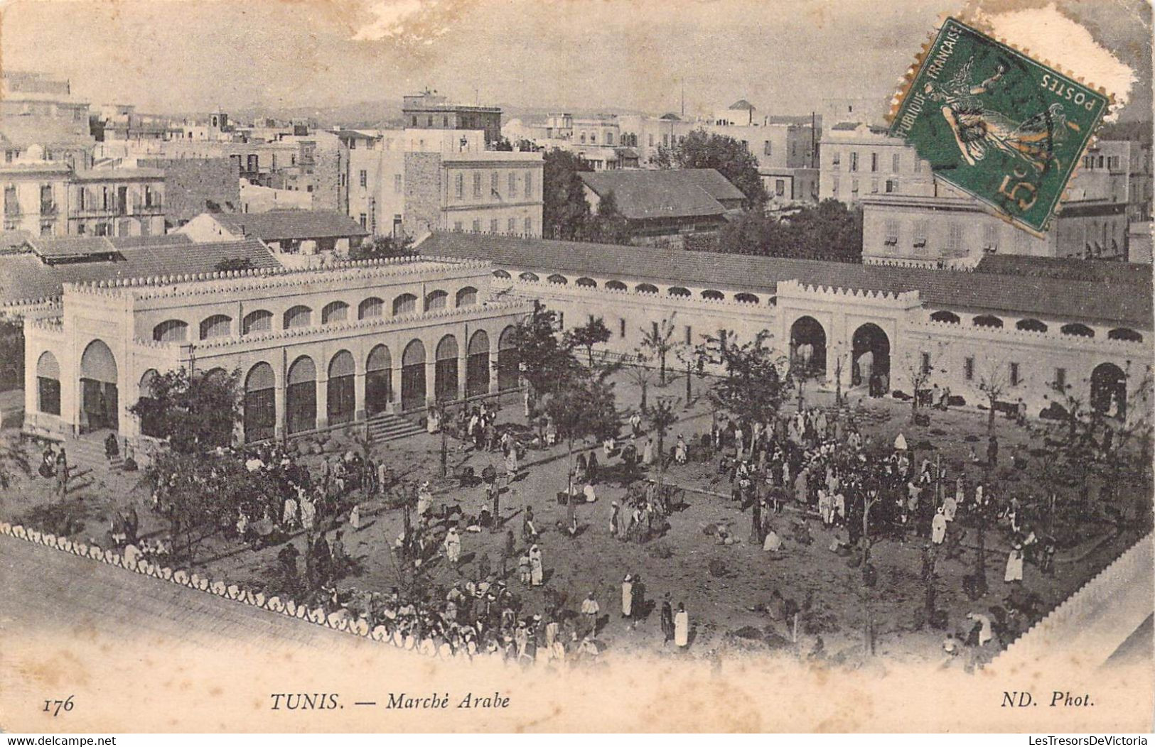 TUNISIE - Tunis - Marché Arabe - Animée - Editeur : ND - Carte Postale Ancienne - Tunesië