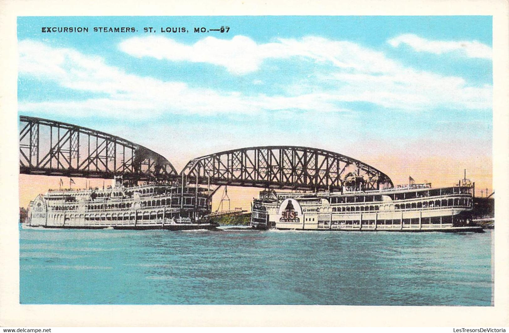 ETATS-UNIS - Missouri - St Louis - Excursion Steamers - Carte Postale Ancienne - St Louis – Missouri