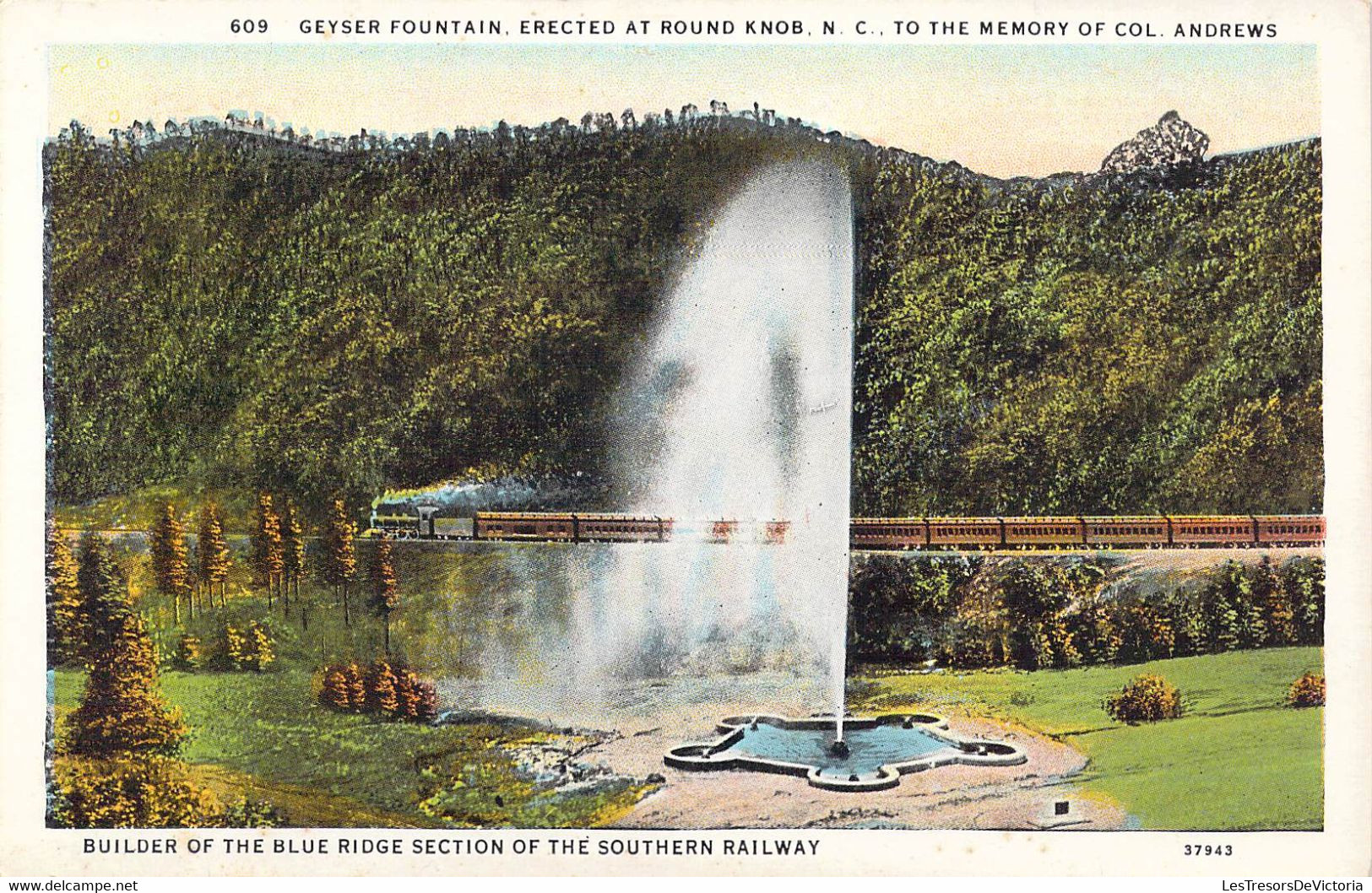 ETATS-UNIS - Geyser Fountain Erected At Round Knob To The Memory Of Cal. Andrews - Builder Of.. - Carte Postale Ancienne - Detroit