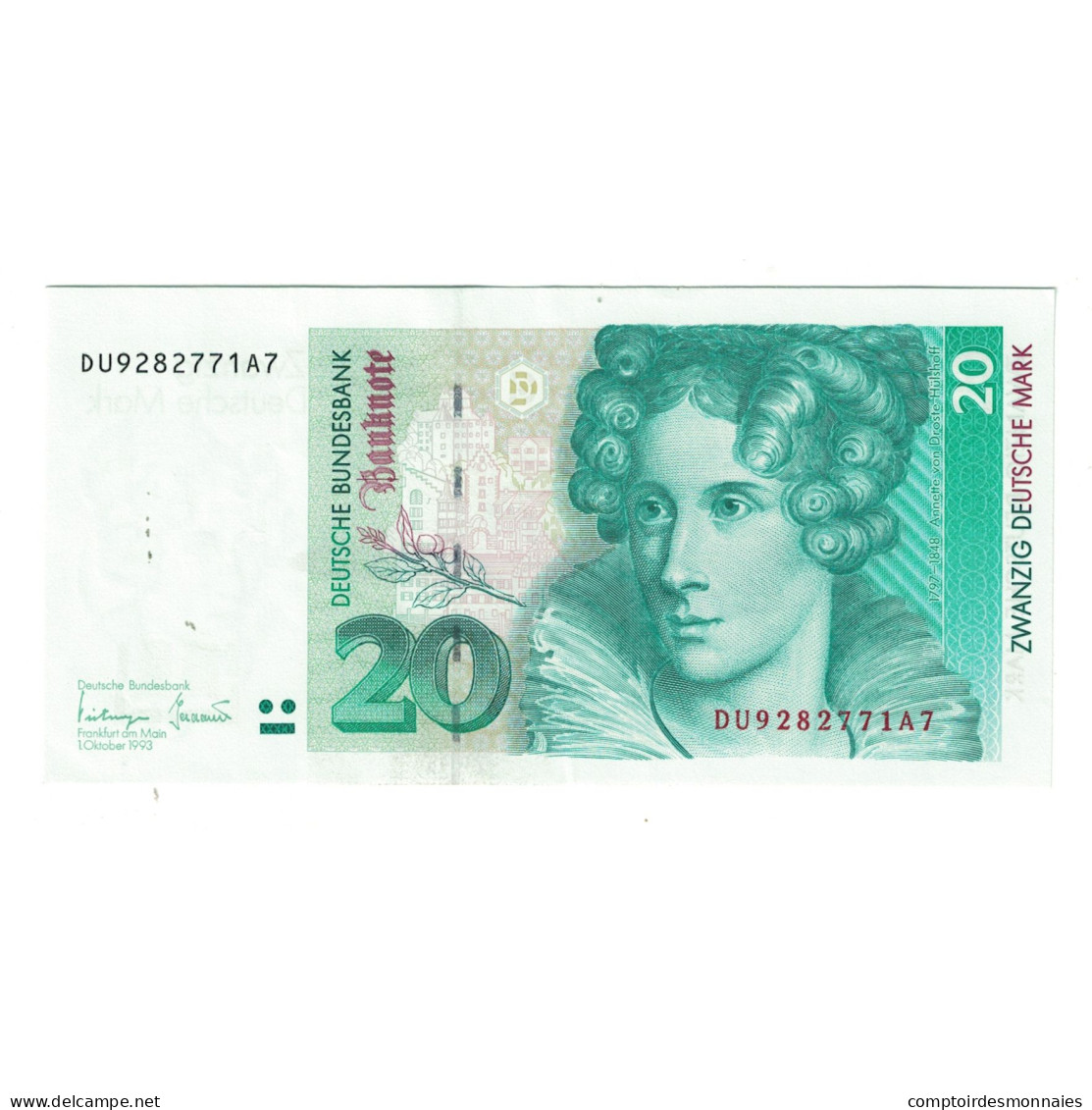 Billet, République Fédérale Allemande, 20 Deutsche Mark, 1993, 1993-10-01 - 20 Mark