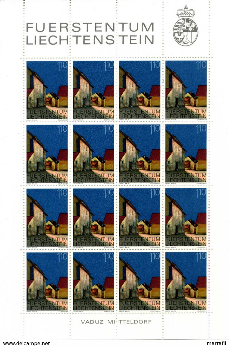 1978 LIECHTENSTEIN Minifogli MNH **, 633/638 Edifici Caratteristici Del Liechtenstein - Blocchi & Fogli