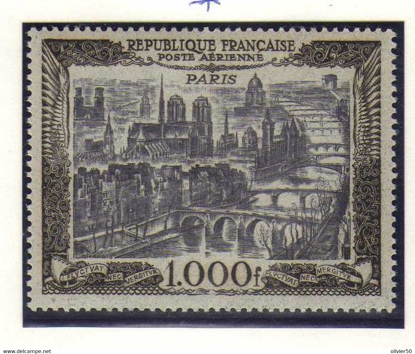 France - (1950)   -  1000 F.  Paris  -  Neuf* - MVLH - 1927-1959 Neufs