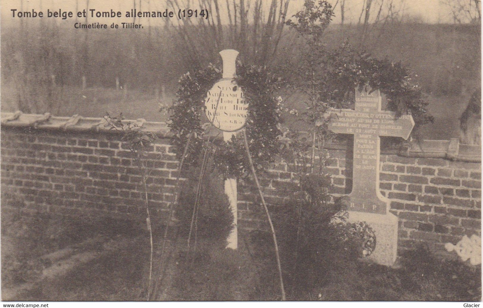 Tombe Belge Et Tombe Allemande 1914 - Cimetière De Tillier - Fernelmont - Namur - Fernelmont