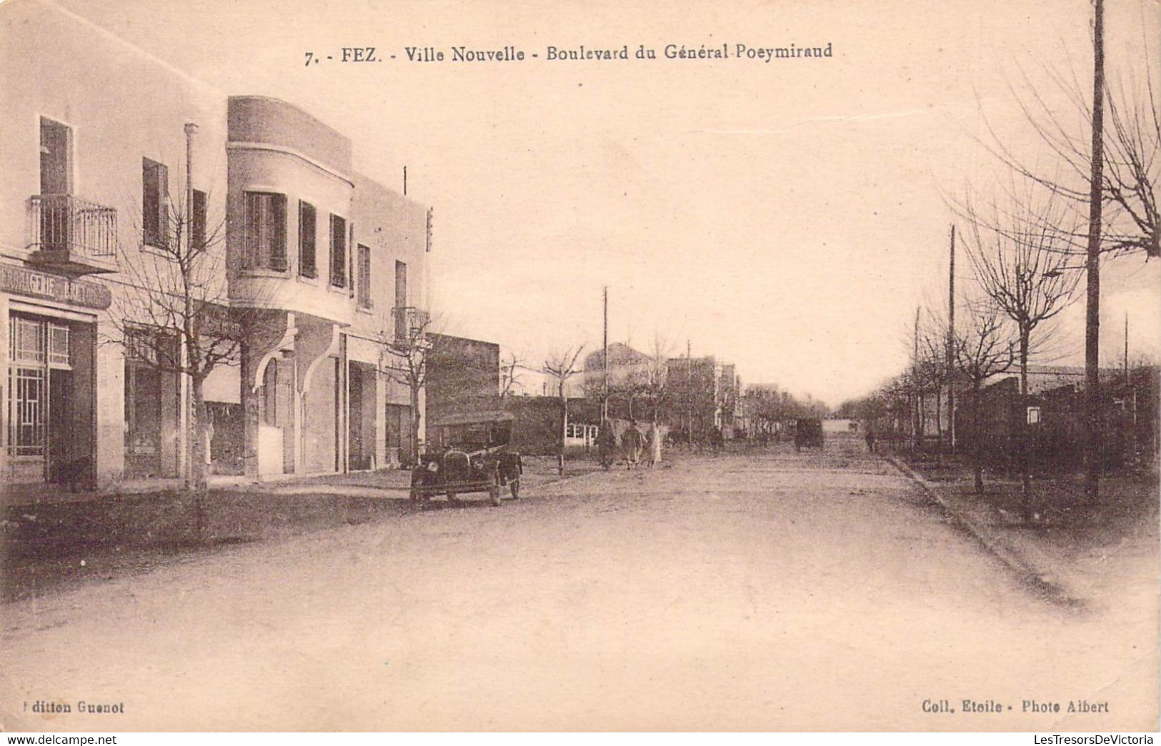 MAROC - Fez - Ville Nouvelle - Boulevard Du Général Poeymiraud - Voiture  - Carte Postale Ancienne - Fez (Fès)